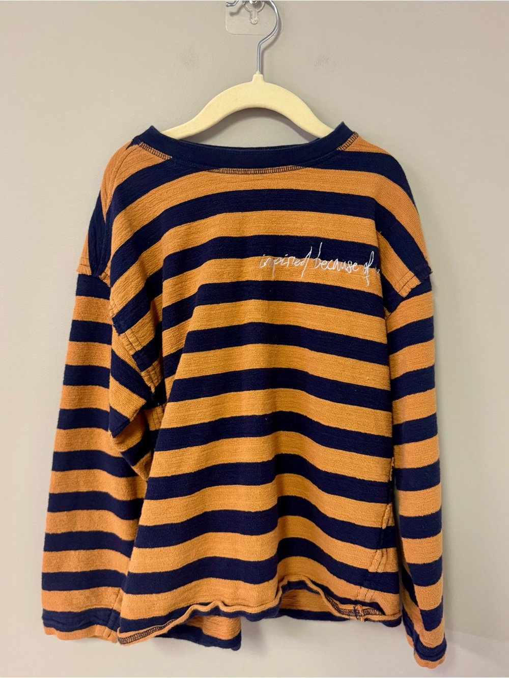 Zara Kids Striped Sweatshirt - Navy & Mustard